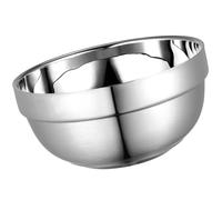 LAPYAPPE Stainless Steel Ramen Bowl with Double Layer Insulation Smooth Surface Serving Bowl for Parties and Daily Casual Gatherings Simple Elegant Design