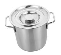 LAPYAPPE Stainless Steel Soup Pot with Lid 2.5l Metal Stockpot 304 Non-Magnetic Cooking Boiler for Seafood and Crawfish Cooking Kitchen Cookware