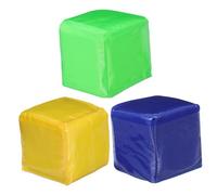 LAPYAPPE Story Cubes Educational Dice with Pockets 3pcs Large Square Photo Cubes for Classroom Learning and Interactive Teaching Toys