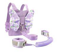 LAPYAPPE Toddler Safety Harness and Child Wrist Leash Set with Butterfly Backpack Strap, 360° Rotating Spiral Wristband for Boys and Girls, Anti-Lost Walking Harness for Outdoor Use