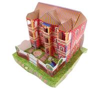 LAPYAPPE Traditional Chinese Sacrificial Paper Villa for Ancestor Worship Realistic Paper House Burning Money for Ghost Festival Single Piece for Funeral Supplies