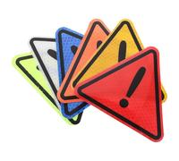 LAPYAPPE Triangular Reflective Car Stickers Set Suitable for Rear of The Car and Kinds of Smooth Places Safety Stickers Visible at 300 Meters, Simple to Operate Eye-catching