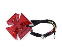 LAPYAPPE Universal Motorcycle Tail Light ABS Cross Brake Running Light Red | Visibility for Atvs and Motorcycles, Suited to City Traffic and Bad Weather Riding, 1.41 Oz