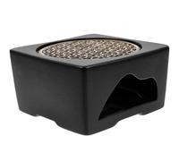 LAPYAPPE Vintage Ceramic Tea Light Warmer Base for Teapot, Japanese Style Hollow Teapot Heater with Metal Copper Plate, Tea Stove Accessory for Home and Kitchen Use