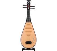 LAPYAPPE Vintage Chinese Lute Model Music Instrument Ornament, Lightweight Plastic Lute Decor with High Simulation for Ancient Style Photos and Party Decoration