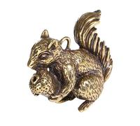 LAPYAPPE Vintage Copper Squirrel Incense Burner with Lifelike Design Solid Brass Tea Ceremony Decor Ornament for Desktop and Home Display