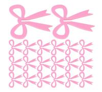 LAPYAPPE Wine Glass Charms 20pcs for Drink Identification Pink Acrylic Bow Drink Tags Cute and Elegant Multi-occasion Use at Weddings and Themed Gatherings