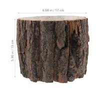LAPYAPPE Wood Bark Flower Pot Natural Wooden Planter Bucket 14Cm Inner Diameter Country Style Planting Container for Garden and Home Decor