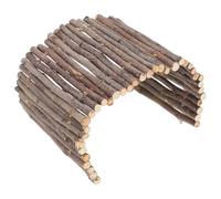LAPYAPPE Wooden Arch Climbing Bridge Hideout for Chinchillas and Rabbits | Multifunctional Cage Decoration, Weight-bearing Support, Secure Climbing Aid, Enhanced Friction Surface