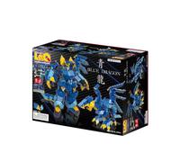 LaQ Master Blue Dragon | 1,265 Pieces | 2 Models | Age 10+ | Creative, Educational Construction Toy Block | Made in Japan