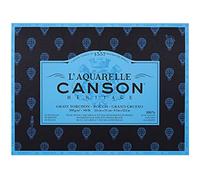 L'Aquarelle 23 x 31 cm 20 Sheets 300 g Canson Héritage 4-Sided Glued Tea Towel Block, White