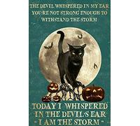 Laquaud Salem Sanctuary for Wayward Cats Halloween Cat Pumpkin Retro Metal Tin Sign Vintage Sign for Home Coffee Wall Decor 8x12 Inch