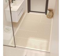 Lar Absent Bath Mat Washable Kitchen & Bathroom Diatomite NonSlip QuickDry Ideal for Shower and Dish Drying (Lines 50x120cm)
