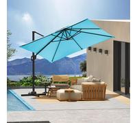 Lar Cantilever Umbrella for Outdoor Use, Offset Design with 360° Rotat and Adjustable Tilt for Ultimate Shade, Crafted with Heavy-Du Aluminum Fe and 240g Ox Fabric, Perfect for Patios,