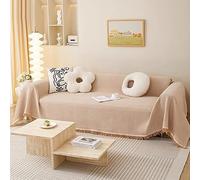 Lar Cotton Sofa Throw Blanket Universal Slipcovers for 1 4 Seater L Sd Couches Non Slip Pet Friendly Multipurpose Cover for Living Room Fur