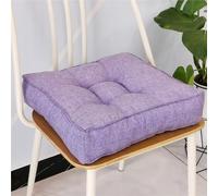 Lar Firm Memory Foam Chair Cushs - 4 Pack Square Bo Seat Pads for Dining Chairs Sofas Armchairs & Outdoor Use - Perfect for Elderly & Pregnancy (Purple 40x40 cm)