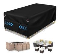 Lar WaterproofFur Covers84 DuTable & Chair Set Cover Weather Resint Protect for MultiPiece Balconies84 L x 38" W x 25" H