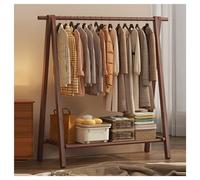 Lar Wooden Coat Rack Stand with Foldable Hanging Clothes, Garment Sto Shelf, Max Load 100kg, Available in 60/80/100/120CM for nized Clothing Sto