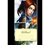 Lara Croft Tomb Raider Notebook: Natural Comic Book Style Line Art