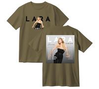 Lara Fabian Tour 2025 Cotton Tshirt Cosplay Short Sleeve Hip Hop Tee Shirt Fashion Tops Tees (XXL,Khaki)