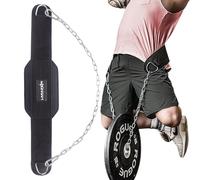 LARA STAR Dip Belt for Weightlifting, Weight Belt for Pull-Ups, Powerlifting, Squats, and Bodybuilding - Heavy-Duty Steel Chain, Neoprene Support, Lifts up to 650 lbs.