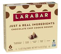 Larabar Chocolate Chip Cookie Dough Fruit and Nut Bars, Gluten Free and Vegan, 6 Ct, 9.6 oz