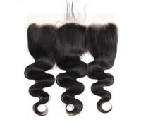 Larafona 13"x4" HD Lace Frontal Body Wave Natural Black Brazilian Virgin Human Hair Frontal Ear to Ear Closure 14inch/35cm