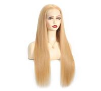Larafona Human Hair Lace Front Wig Color Beeline Honey Blonde 28# Straight 100% Remy Natural Hairline Pre Plucked Transparent Lace 12inch/30cm