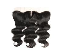 Larafona Lace Frontal Middle Part with Baby Hair Transparent Lace Brazilian Virgin Human Hair Body Wave Frontal 14inch/35cm