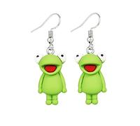 Larancie Cute Earrings Pierced Ears Studs Frog Pendant Earrings Dangle Earring Boho Jewelry Stylish Ear Cuffs for Women and Girl
