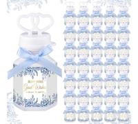 LaRandom 150 Pcs Wedding Bubbles Bulk with Bubble Solution Wedding Mini Bubble Gifts Mini Heart Wand for Anniversary, Engagement, Bridal, Valentine's Day, Gift for Couple Boy Girl(Blue)