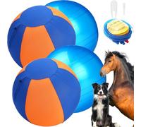 LaRandom 2 Set 17 Inch Herding Ball for Dogs Durable Dog Herding Ball with Full Coverage Oxford Cloth Cover Pump Tool Agility Training Equipment for Australian Shepherd Cattle Border Collie