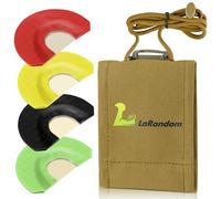 LaRandom Elk Diaphragm Call & Holder Set, 4 Pack Elk Calls for Hunting, Realistic Bull & Cow Sounds, Reed Calls Organizer, Holds 4 Mouth Reeds, Attachable to Pack, Harness, or Lanyard