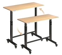 LARBANKE Heavy Duty Workbench for the Garage,Precision Scale Workbench Has Adjustable 5 Different Heights,Weight Capacity Over 800 Lbs, with Quiet Universal Wheels and Foot Pads
