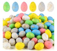 Larber 200PCS 6 Color Mini Foam Easter Eggs Assorted Pastel Gold Leaf Easter Eggs Decorative Artificial Easter Eggs for Vase Filler Easter Crafts DIY Party Home Decorations