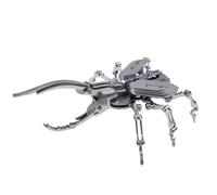 Larcele 3D Metal Mechanical Puzzles for Adults, DIY Assembly Steel Insect Series Metal Jigsaw Puzzles Home Decorations Art Crafts Building Toys KJPZ-02 (Ironclad beetle)