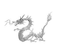 Larcele 3D Metal Mechanical Puzzles for Adults, DIY Assembly Steel Mythical Creatures Series Metal Jigsaw Puzzles Home Decorations Art Crafts Building Toys KJPZ-02 (Dragon)