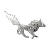 Larcele 3D Metal Mechanical Puzzles for Adults, DIY Assembly Steel Mythical Creatures Series Metal Jigsaw Puzzles Home Decorations Art Crafts Building Toys KJPZ-02 (Wolf)