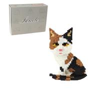Larcele 4848 Pieces Calico Cat Red Tabby Micro Building Blocks Animal Mini Building Toy Bricks Age 3+ KLJM-02 (Model 2842)