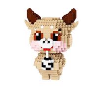 Larcele Micro Building Blocks Animal Set, DIY Mini 3D Building Toy Bricks,1248 Pieces KLJM-10 (Cattle)