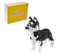 Larcele Micro Dog Building Blocks DIY Pet Mini Building Toy Bricks,950 Pieces KLJM-02 (Husky)