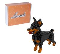 Larcele Mini Building Blocks Animal Set Age 12+, DIY Micro 3D Building Toy Bricks,957 pcs KLJM-05 (Dobermann)