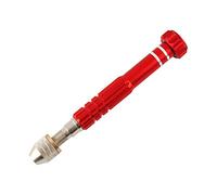Larcele Precision Pin Vise Hand Drill, Keyless Mini Adaptor Chuck, 3 Jaw Chuck, for Micro Drill Bits 0" to 1/8" SDZKQ-02 (Red)