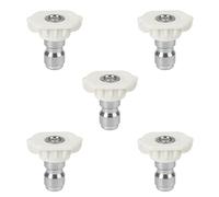 Larcele Pressure Washer Spray Nozzle Tip Set, Replacement Sprayer Nozzle Tips for Pressure Washers Accessories,1/4 Quick Connect, 4,500 PSI, 5 Pack (White, 40 Degree) QXJPZ-01