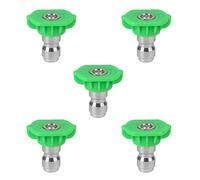 Larcele Pressure Washer Spray Nozzle Tip Set, Replacement Sprayer Nozzle Tips for Pressure Washers Accessories,1/4 Quick Connect, 4,500 PSI, 5 Pack (Green, 25 Degree) QXJPZ-01