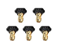 Larcele Pressure Washer Spray Nozzle Tip Set, Replacement Sprayer Nozzle Tips for Pressure Washers Accessories,1/4 Quick Connect, 4,500 PSI, 5 Pack (Black, 60 Degree) QXJPZ-01