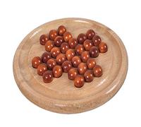 Larcele Solitaire Board Wood Single Player Game Single Chess for Kids & Adults DLZSQ-01