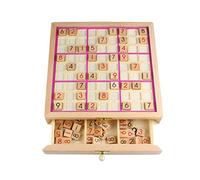 Larcele Sudoku Board Box 4-in-1 Wooden Number Place Toy SD-07 (Pink)
