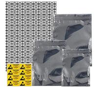 Larcenciel 55 Pcs Anti Static Bags ESD Shielding Bag w/Labels, Mixed Sizes Open Top Large Resealable PVC Antistatic Bags for SSD/HDD/Motherboard/Video Card/RAM