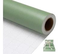 Larcenciel Sage Green Birthday Wrapping Paper Roll, Pearlescent Solid Colour Gift Wrapping Paper Roll, Pearly Lustre Sparkle Thick Gift Wrap for Birthday, Anniversary, Christmas, Wedding, 10M×43CM